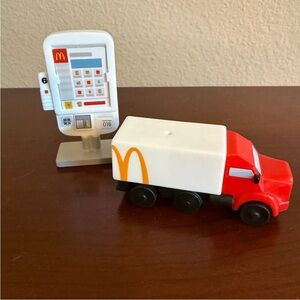McDonald's Mini Truck and Menu Board Red and White Toy